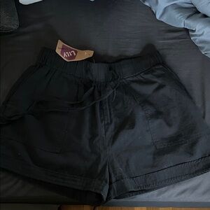 Lily Women's High Waist Black Shorts